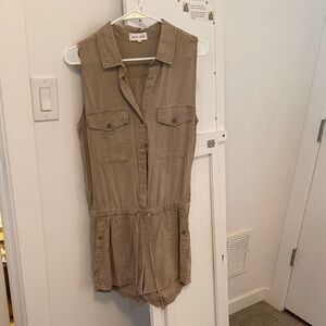 Bella Dahl Tan Sleeveless Jumpsuit